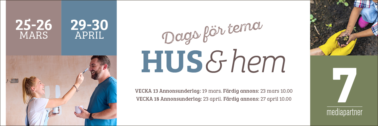 Tema hus 6 hem i Tidningen 7 den 25-26 mars.