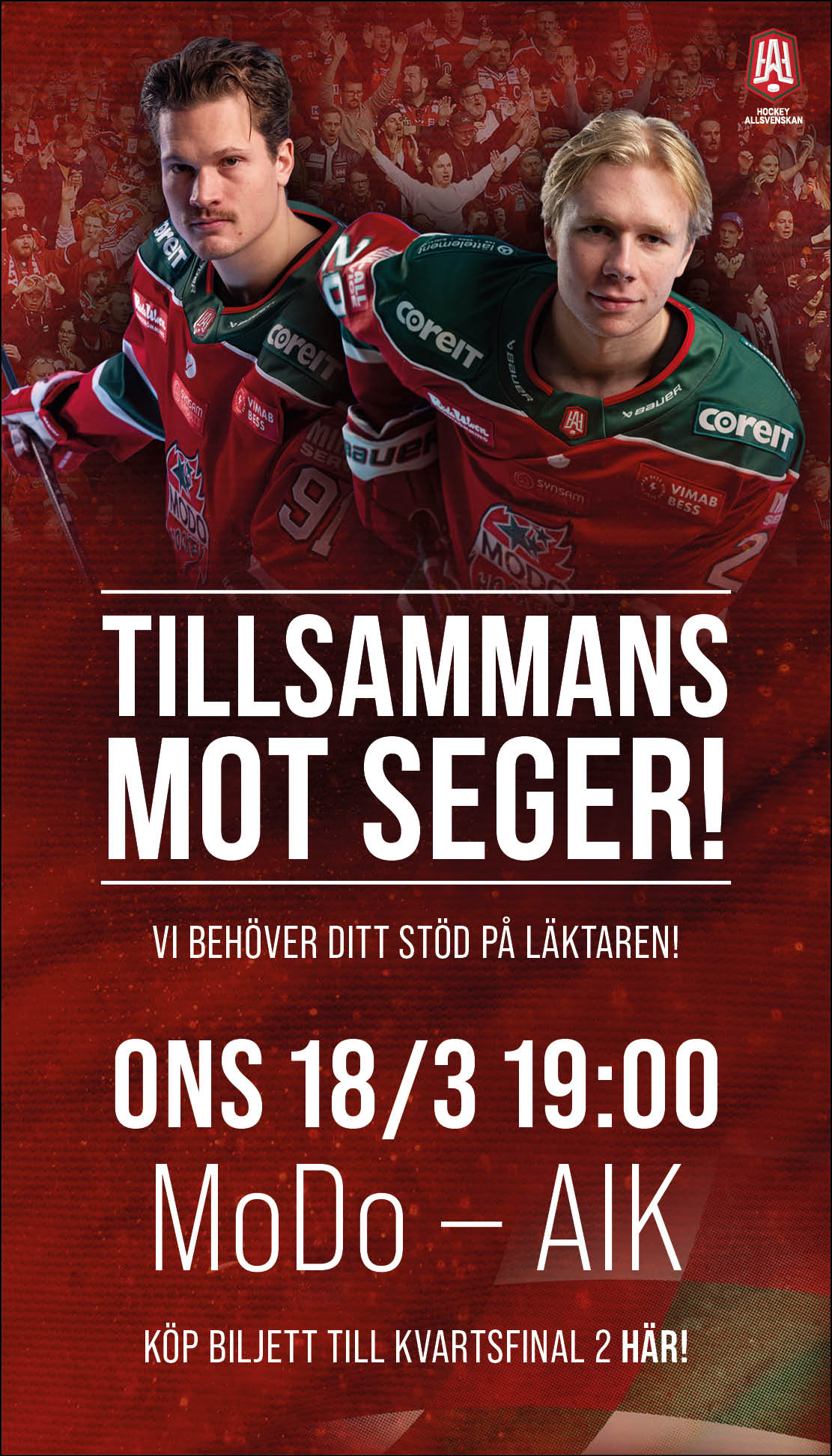 MoDo-AIK onsdag 18 mars
